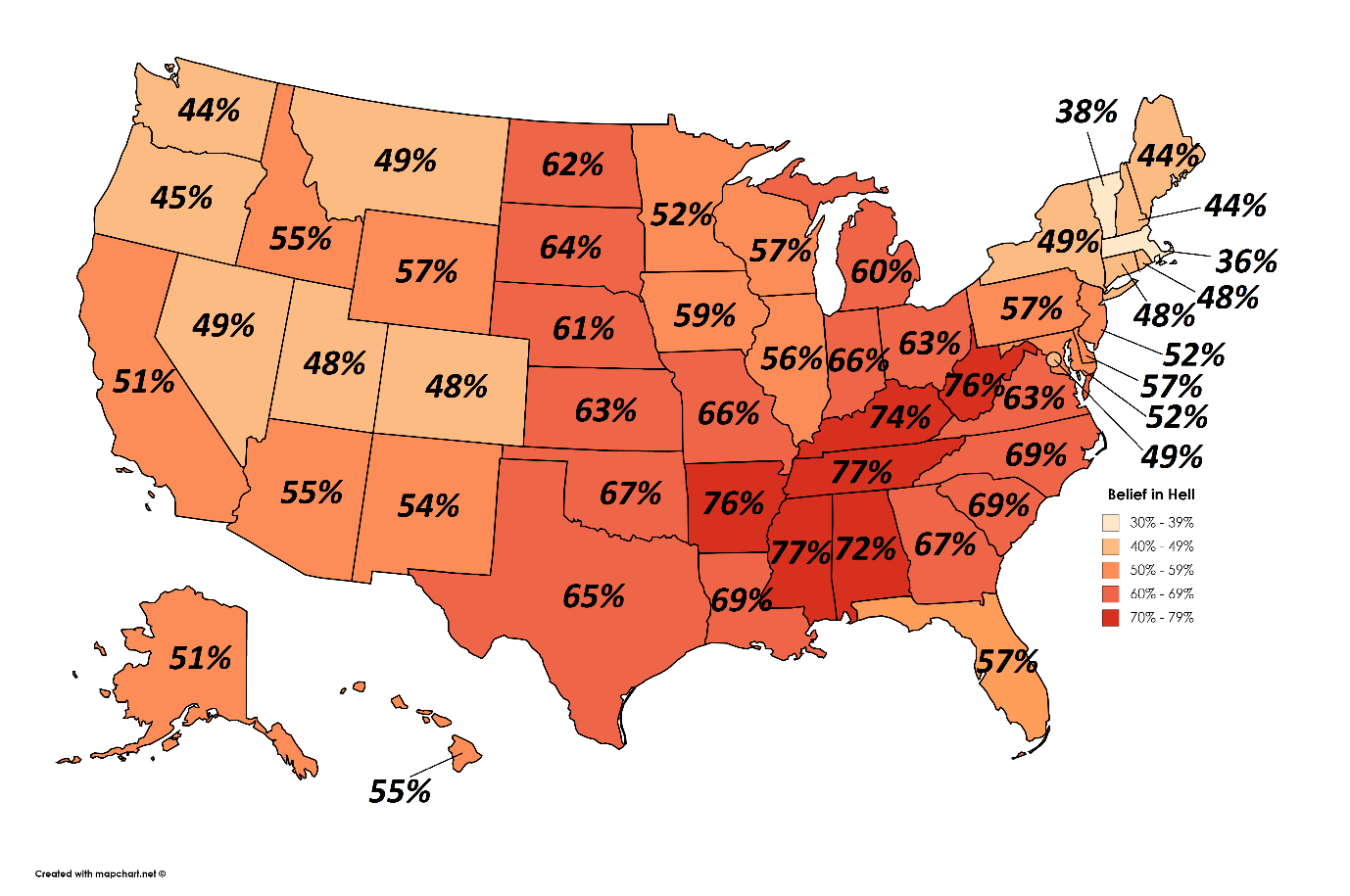 Belief in hell