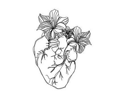 rupi kaur heart flower illustration